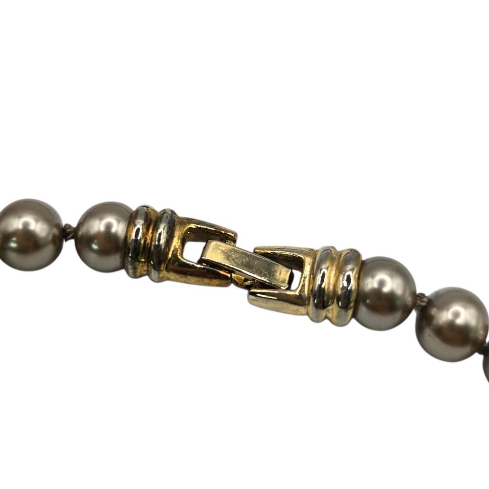 Necklace Golden Brown Beaded 8mm Choker Hook Clasp 14" Single Strand SKU2919 - Picture 5 of 8
